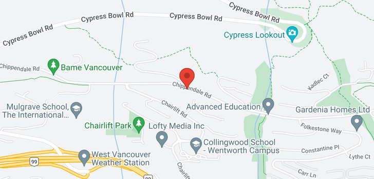 map of 2598 CHIPPENDALE ROAD